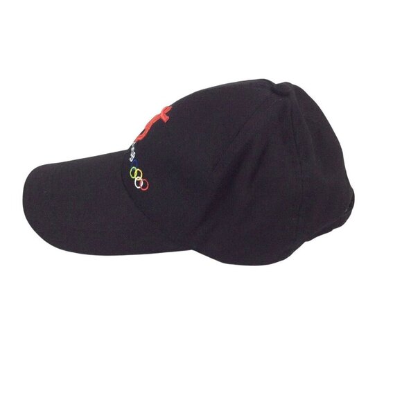 Beijing 2008 Olympics Embroidered Black Baseball Cap Adjustable Strapback - Picture 3 of 5